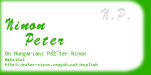 ninon peter business card